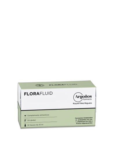 Florafluid frascos de probióticos y prebióticos para la salud digestiva