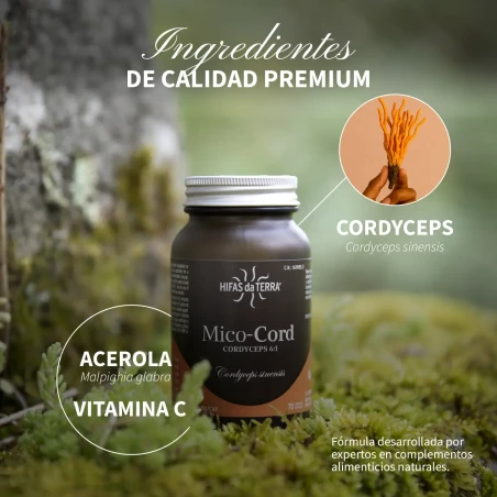 Mico-Cord Extracto Puro del Hongo Cordyceps en cápsulas