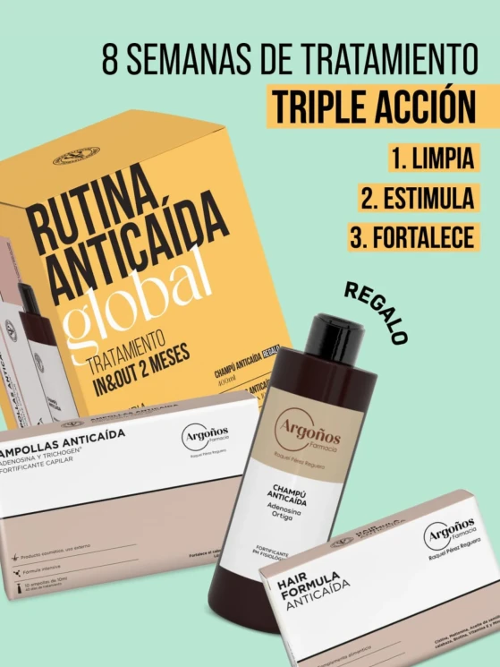 Rutina Anticaída Global - Tratamiento de 2 meses con vitaminas y ampollas 2